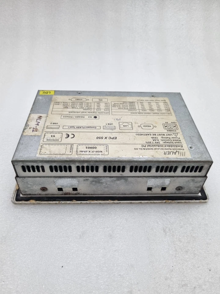 LAUER EPC X 550 EMBEDDED INDUSTRIAL PC HMI PANEL 24VDC WITH 128MB CARD EPCX550